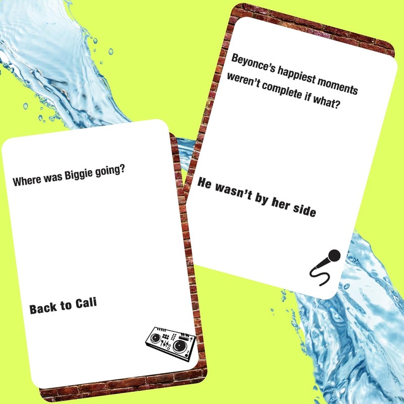 Lyrically Correct Store OG Waterproof 90s & 2000s Hip Hop and R&B Trivia Card Game – Durable, Splash-Proof Party for Adults, Travel, Outdoor Fun, Camping, Family Game Night - Image 3